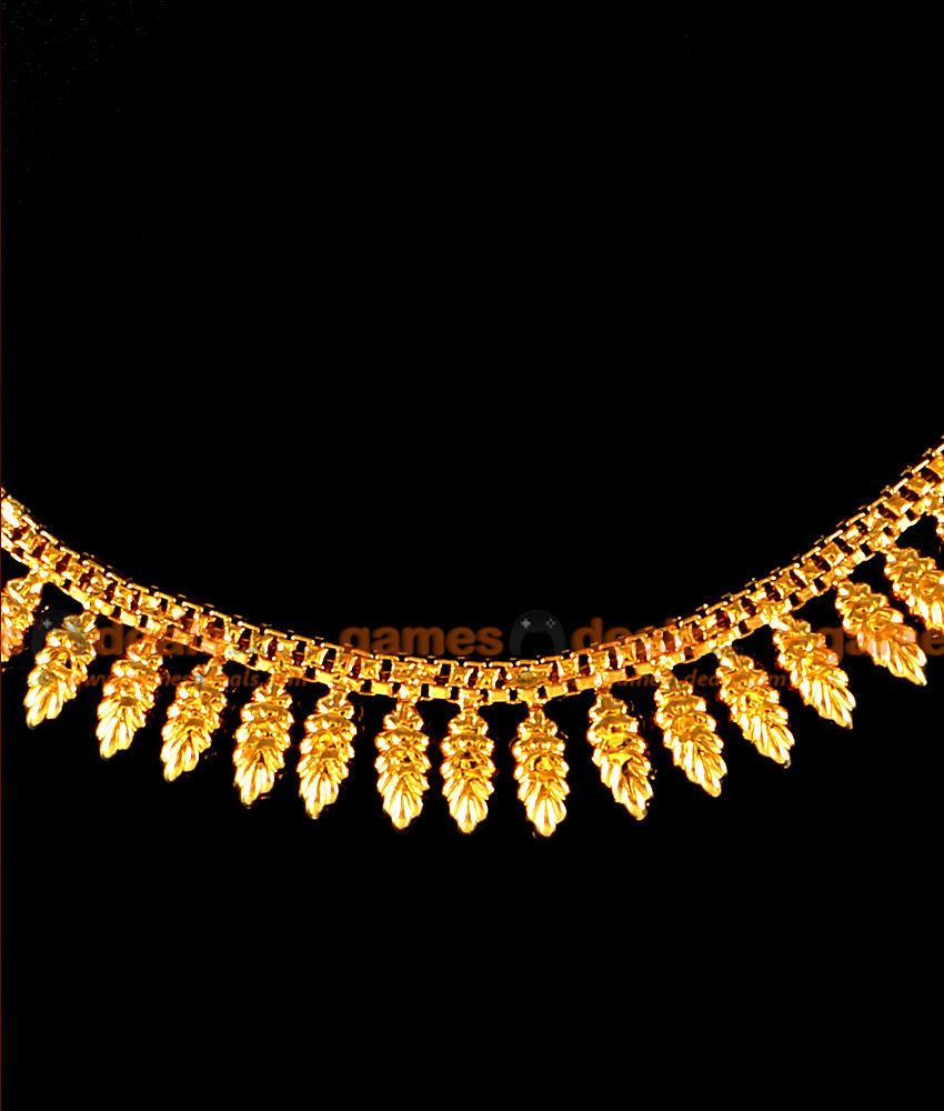 NCKN31 - Very Light Weight Traditional Kerala Arumbu Leaf Necklace