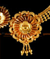 NCKN32-Majestic Gold Plated Necklace Party Wear One Sided Flowers Design South Indian Jewelry