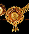 NCKN32-Majestic Gold Plated Necklace Party Wear One Sided Flowers Design South Indian Jewelry NCKN32-Majestic Gold Plated Necklace Party Wear One Sided Flowers Design South Indian Jewelry