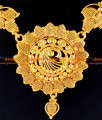 NCKN38 - 24ct Pure Gold Plated Four Line Peacock Necklace Party Wear Kerala Design
