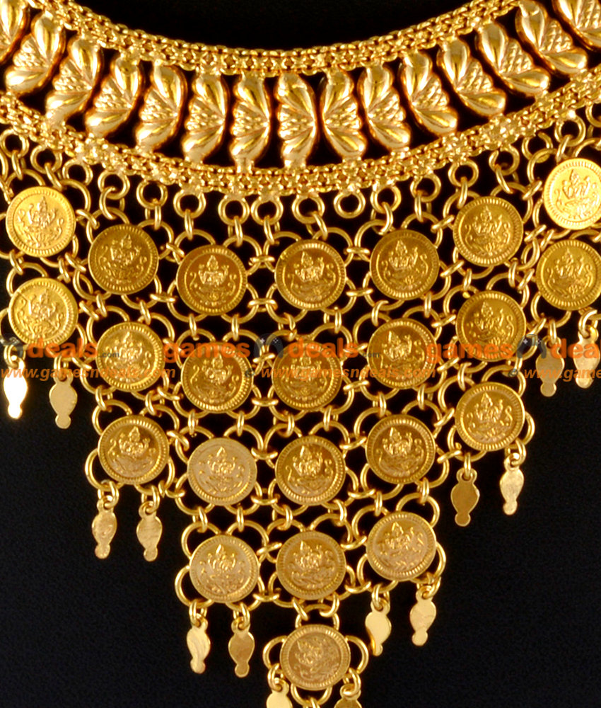 NCKN43 - Exculsive Hand Made Choker Design Lakshmi Coin Net Necklace NCKN43 - Exculsive Hand Made Choker Design Lakshmi Coin Net Necklace