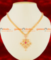NCKN107 - Gold Plated Peacock Dollar White Zircon Stone Party Wear Necklace