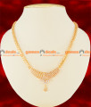 NCKN110 - Attractive Gold Plated Imitation Semi Precious White Stone Necklace