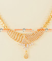 NCKN110 - Attractive Gold Plated Imitation Semi Precious White Stone Necklace NCKN110 - Attractive Gold Plated Imitation Semi Precious White Stone Necklace