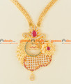 NCKN116 - Semi Precious Ruby Emerald Stone Big Flower Dollar Design Necklace NCKN116 - Semi Precious Ruby Emerald Stone Big Flower Dollar Design Necklace