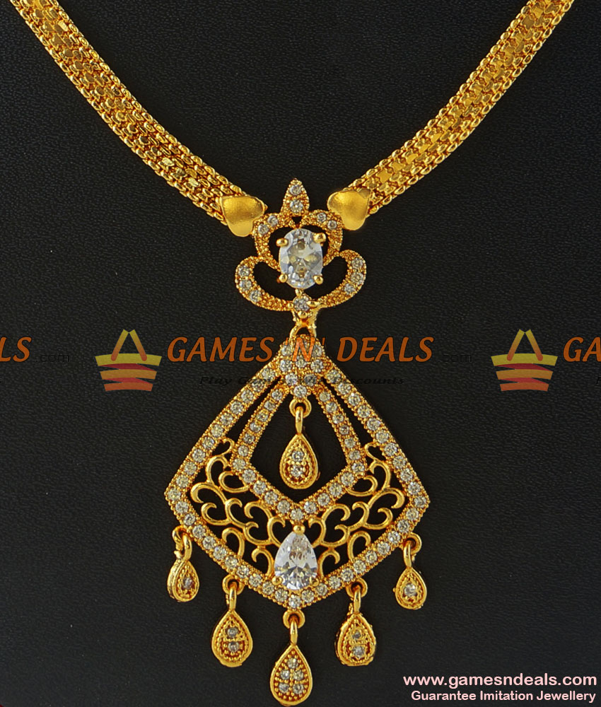 NCKN138 - Gold Plated Semi Precious Ruby Stone Dancing Dollar Necklace NCKN138 - Gold Plated Semi Precious Ruby Stone Dancing Dollar Necklace