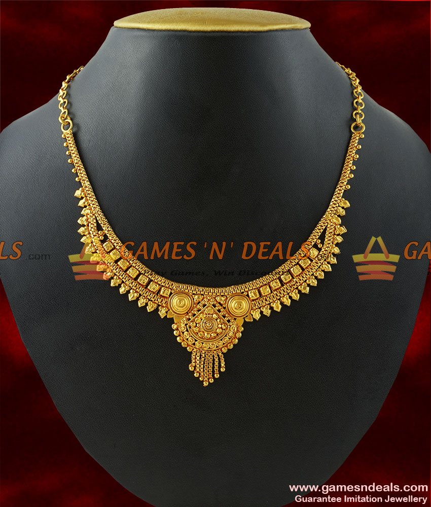NCKN145 - Children Necklace Gold Plated Traditional Choker Culcutta Design NCKN145 - Children Necklace Gold Plated Traditional Choker Culcutta Design