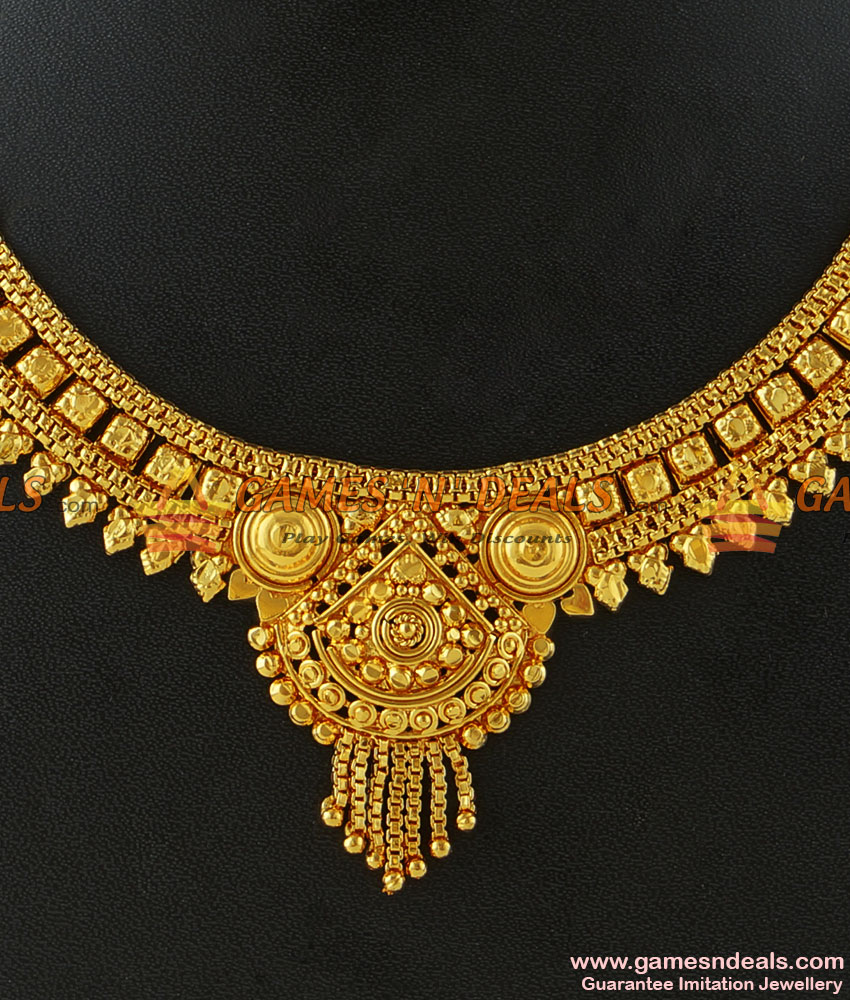 NCKN145 - Children Necklace Gold Plated Traditional Choker Culcutta Design NCKN145 - Children Necklace Gold Plated Traditional Choker Culcutta Design