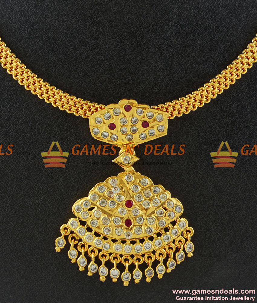 NCKN156 - Unique Traditional Aiympon White Stone Imitation Necklace Design NCKN156 - Unique Traditional Aiympon White Stone Imitation Necklace Design