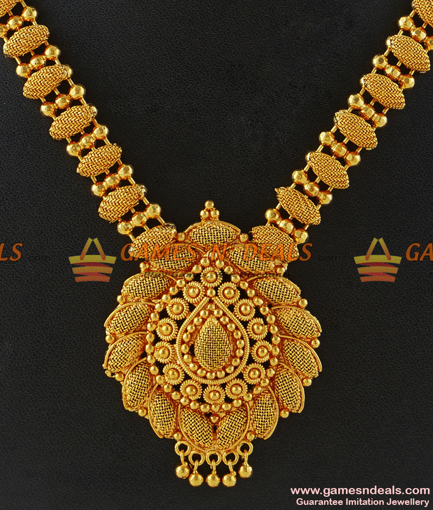 NCKN179 - Kerala Floral Design Handmade Party Wear Imitation Necklace NCKN179 - Kerala Floral Design Handmade Party Wear Imitation Necklace