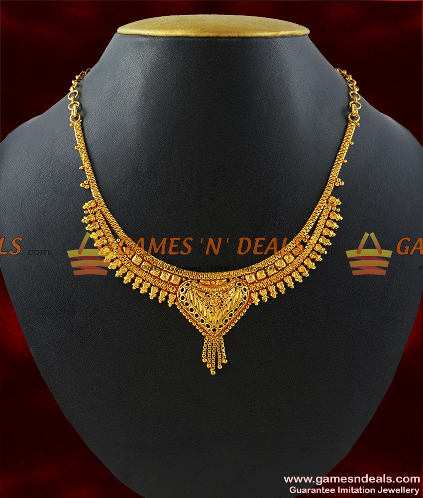 NCKN187 - Children Necklace Gold Plated Necklace Traditional Culcutta Choker
