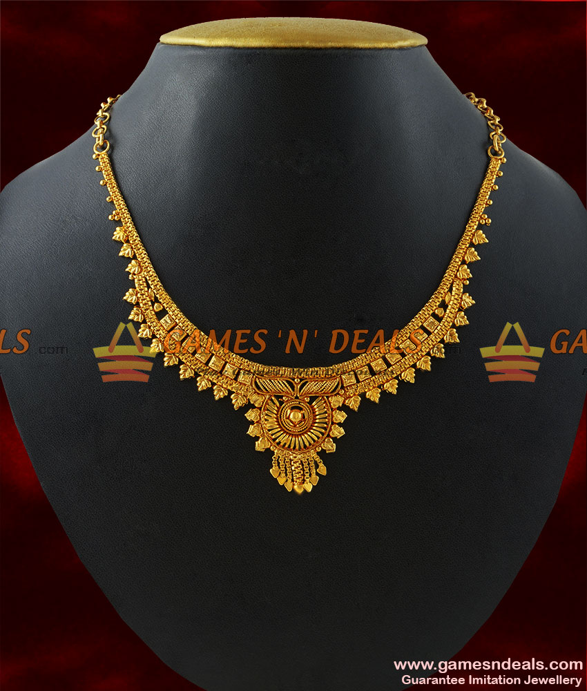 NCKN190 - Simple South Indian Jewllery Traditional Imitation Necklace Design