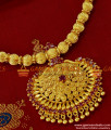 NCKN220 -  AD Stone Big Dollar Beaded Necklace HandMade Bridal Wear Jewellery