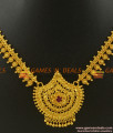 NCKN232 - Imitation Ruby Stone Dollar Beaded Flower Chain Party Wear Necklace