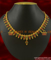 NCKN235 - Antique Style Semi Precious First Quality Ruby Emerald Stone Necklace