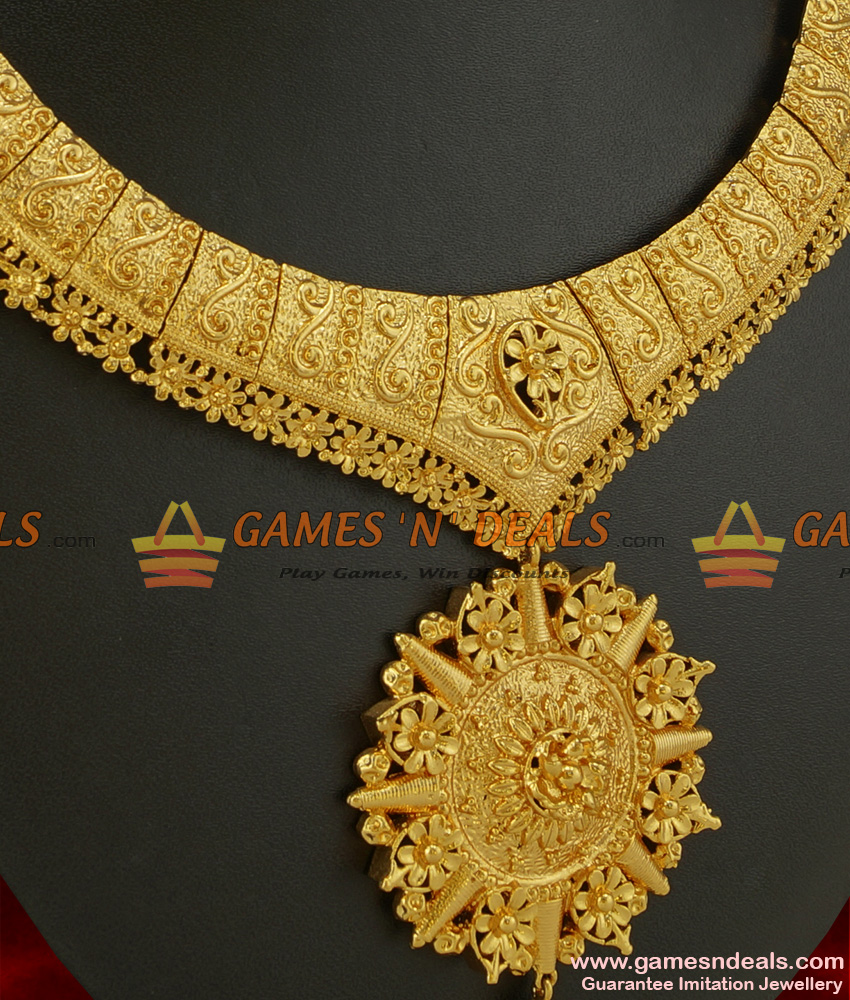 NCKN244 - Handmade Flower Design Grand Party Wear Imitation Choker Design NCKN244 - Handmade Flower Design Grand Party Wear Imitation Choker Design