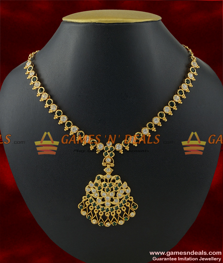 gold stone necklace designs