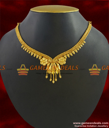 light weight choker necklace gold