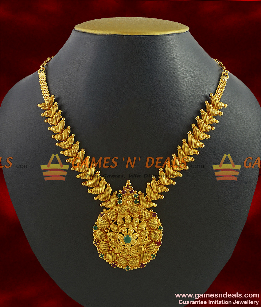 NCKN285 - Beautiful Party Wear Stone Necklace Guarantee Gold ...