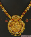 NCKN286 - Gold Plated Ruby Stone Big Dollar Necklace Net Design Jewellery