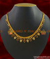 NCKN291 - Trendy Teen Design Semi-Precious Ruby Emerald Stone Necklace