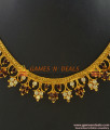 NCKN291 - Trendy Teen Design Semi-Precious Ruby Emerald Stone Necklace