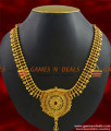 NCKN303 - Grand Kerala Plain Necklace Heavy Pattern Bridal Design Buy Online