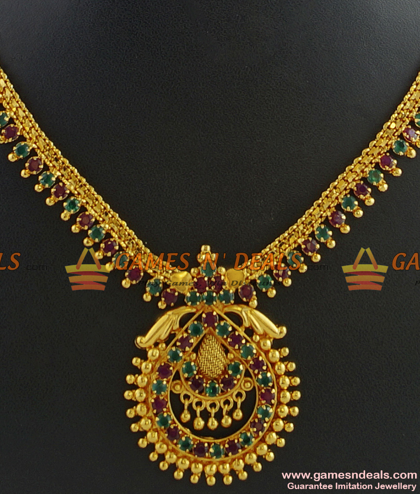 NCKN309 - Beautiful Multicolor AD Stone Guarantee Imitation Necklace NCKN309 - Beautiful Multicolor AD Stone Guarantee Imitation Necklace