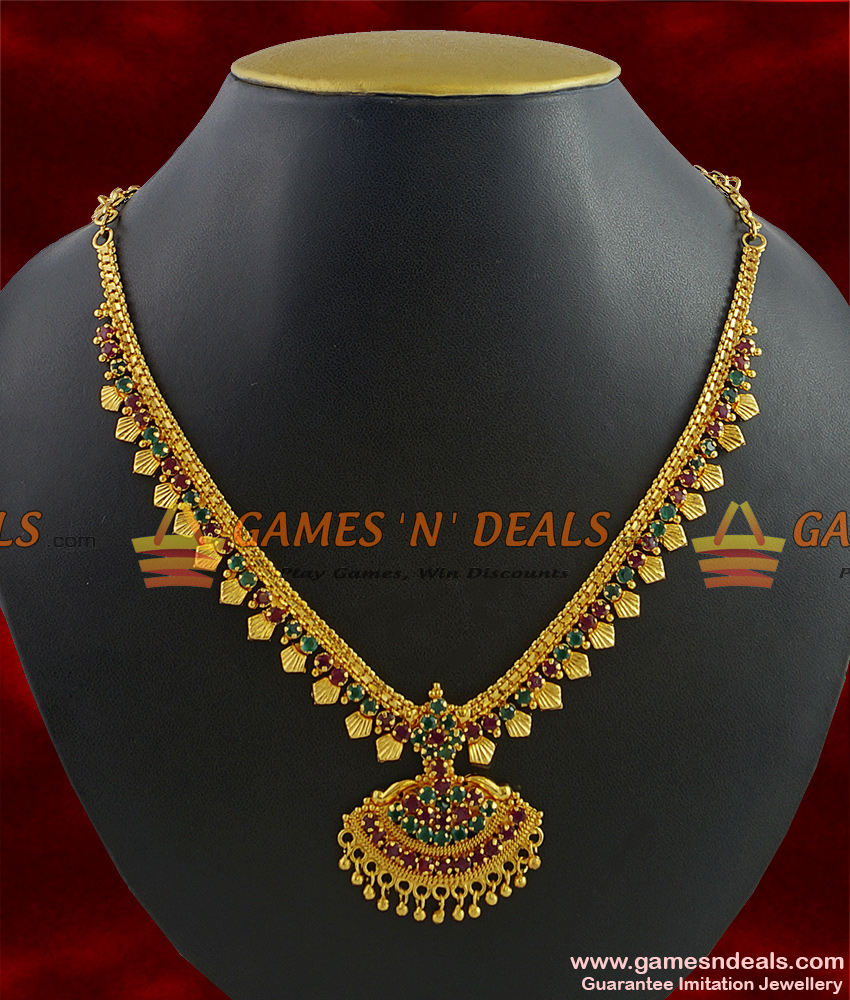 NCKN310 - Grand Bridal Multicolor AD Stone Guarantee Imitation Necklace NCKN310 - Grand Bridal Multicolor AD Stone Guarantee Imitation Necklace