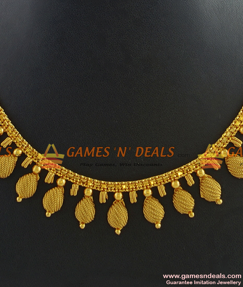 NCKN314 -  Antique Imitation Attigai Gold Plated Unique Choker Vintage Collection