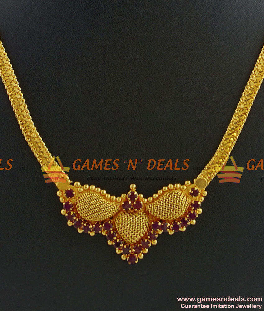 NCKN316 - South Indian Party Wear Semi-Precious White AD Stone Necklace NCKN316 - South Indian Party Wear Semi-Precious White AD Stone Necklace