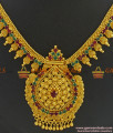 NCKN357 - Grand Unique Kerala Heavy Type Gold Plated AD Stone Bridal Necklace