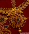 NCKN360 - Matt Finish Kemp Jewelry Unique Peacock Necklace Temple Design