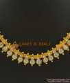 NCKN366 - American Diamond Full White Stone Attigai Imitation Necklace Online NCKN366 - American Diamond Full White Stone Attigai Imitation Necklace Online