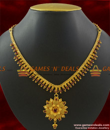 NCKN369 - Latest Semi Precious AD Stone Guarantee Imitation Bridal Necklace