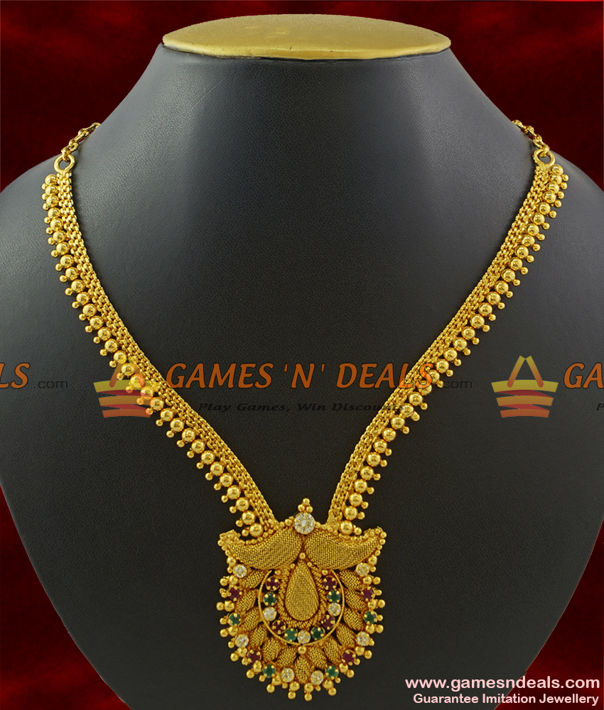 NCKN380 - Grand Attractive Kerala Type Unique Party Wear Imitation Necklace