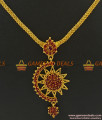 NCKN382 - Trendy Semi-Precious Ruby Stone Necklace Imitation Jewelry