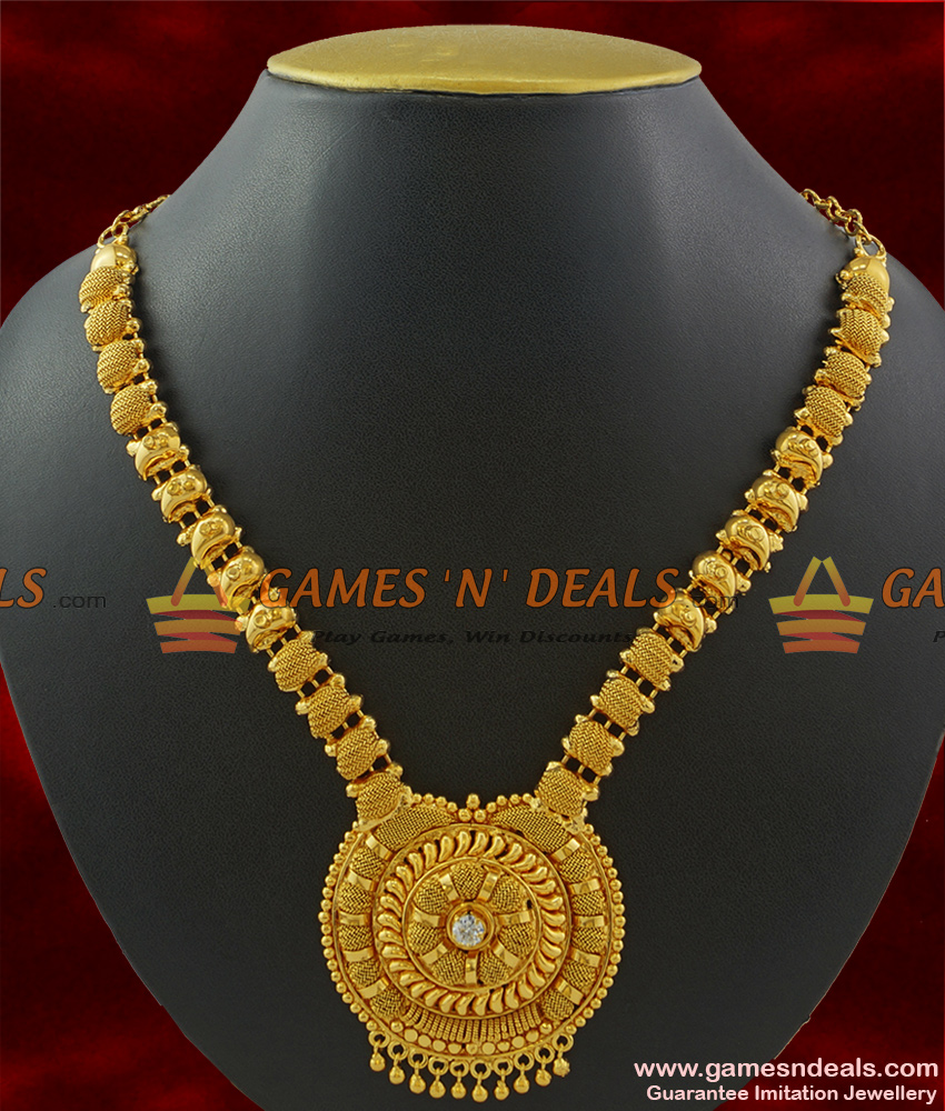 NCKN384 - Kerala Imitation Necklace Bridal Wear South Indian Guarantee Jewelry