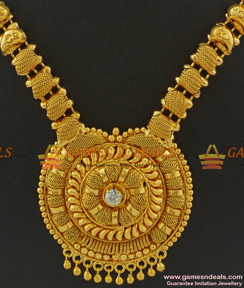NCKN384 - Kerala Imitation Necklace Bridal Wear South Indian Guarantee Jewelry