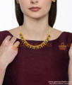NCKN389 - Gold Plated AD Stone Attigai Traditional Beaded Choker Design Jewelry
