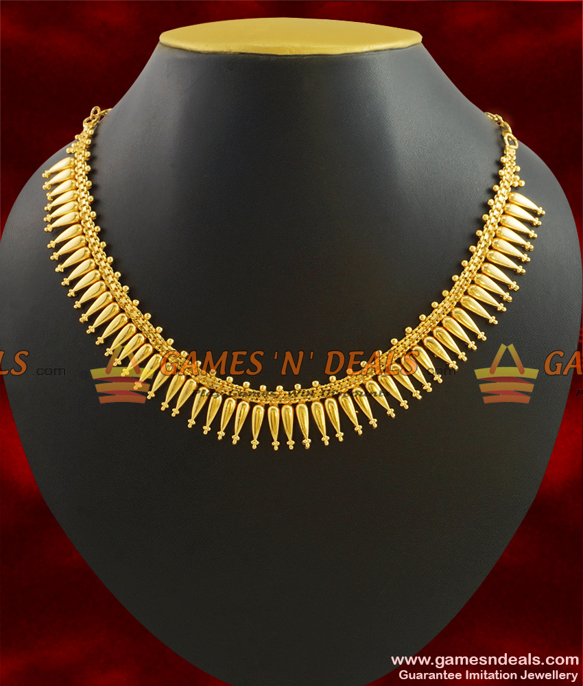 NCKN392 - Light Weight Mullaipoo Necklace Real Gold Like Imitation Jewelry NCKN392 - Light Weight Mullaipoo Necklace Real Gold Like Imitation Jewelry