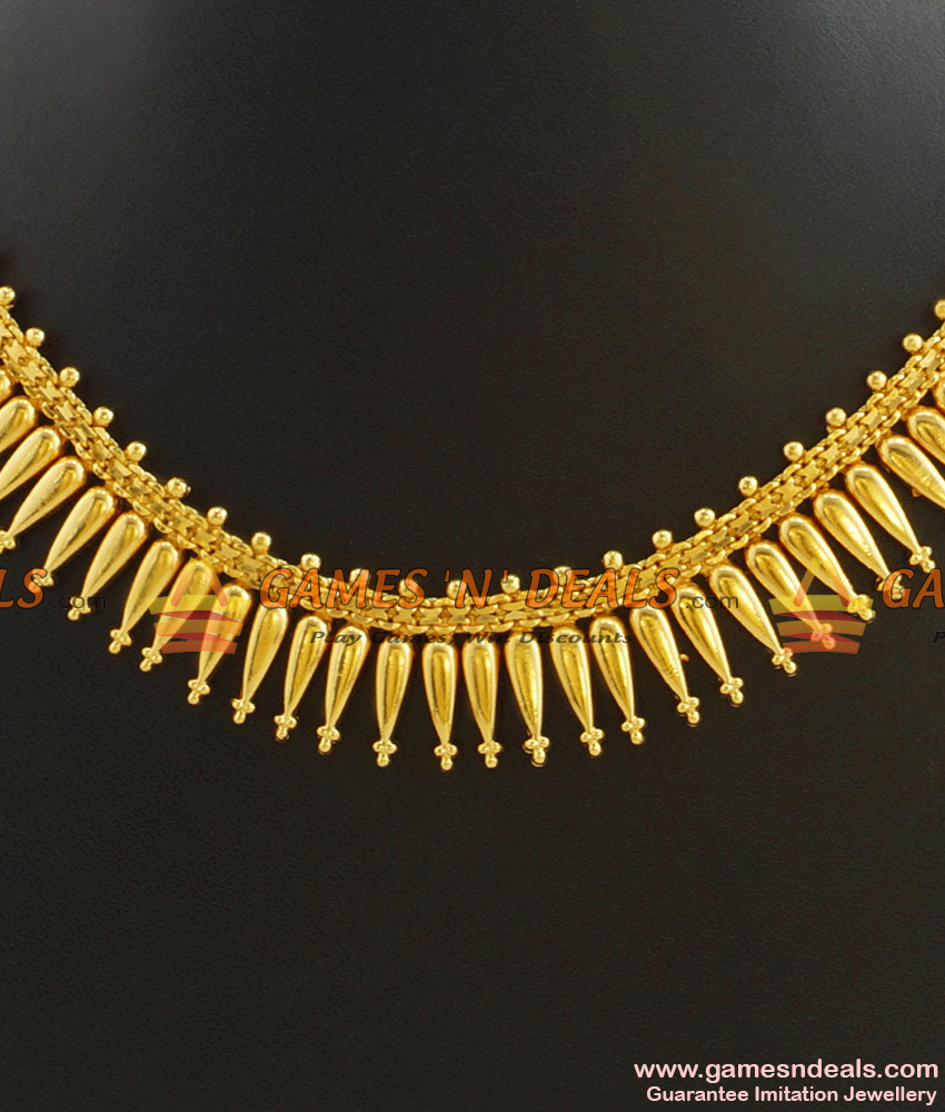 NCKN392 - Light Weight Mullaipoo Necklace Real Gold Like Imitation Jewelry