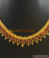 NCKN393 - First Quality Ruby Stone Mullaipoo Necklace Guarantee Imitation Jewelry