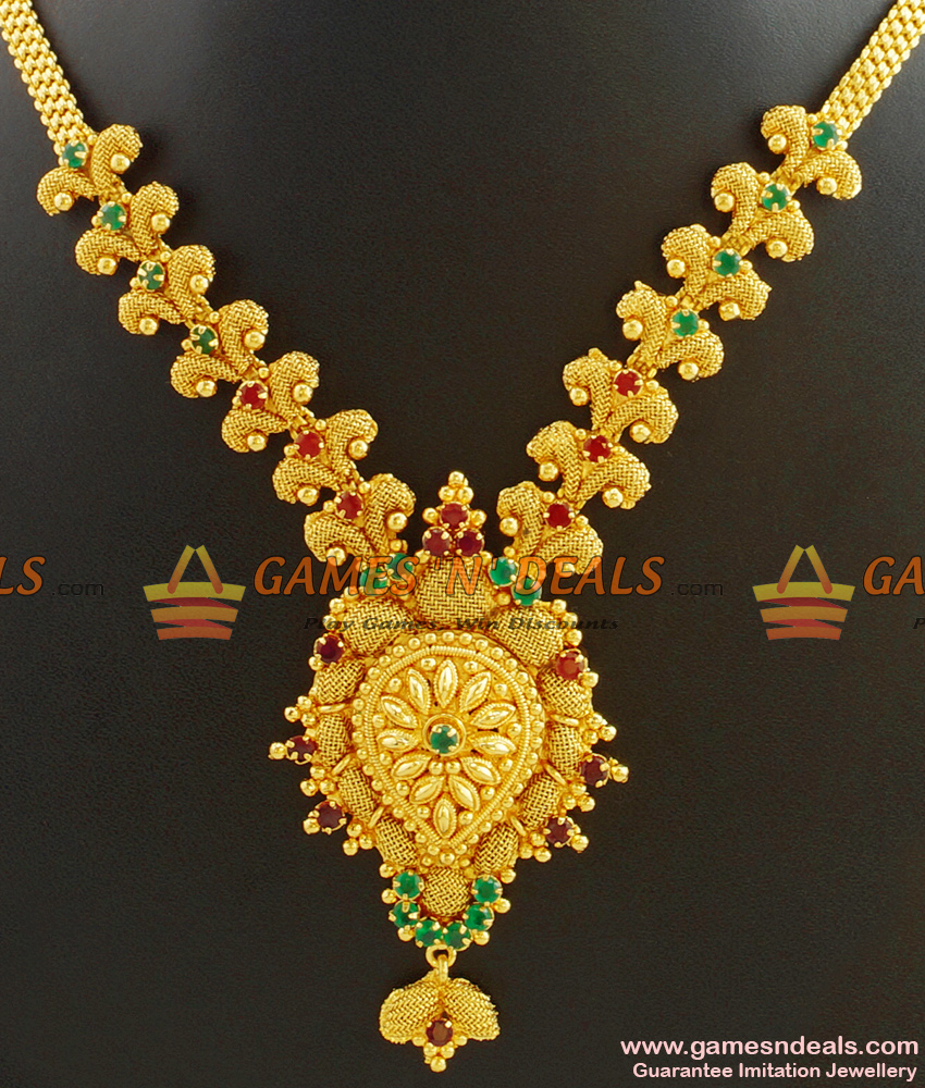 AD Stones Necklace Party Wear Imitation Jewellery Latest Design NCKN404 AD Stones Necklace Party Wear Imitation Jewellery Latest Design NCKN404