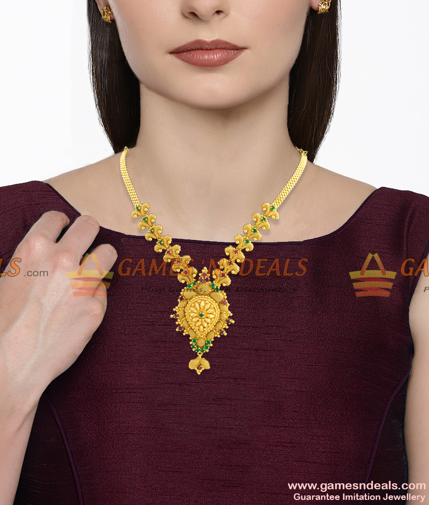 AD Stones Necklace Party Wear Imitation Jewellery Latest Design NCKN404 AD Stones Necklace Party Wear Imitation Jewellery Latest Design NCKN404