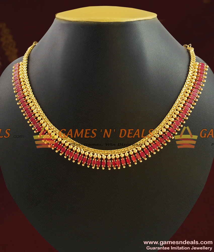 Grand Bridal Ruby Stone Necklace Set for Bride/Women NCKN406 Grand Bridal Ruby Stone Necklace Set for Bride/Women NCKN406