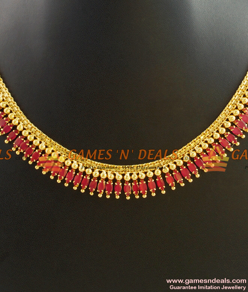 Grand Bridal Ruby Stone Necklace Set for Bride/Women NCKN406 Grand Bridal Ruby Stone Necklace Set for Bride/Women NCKN406