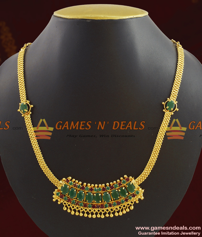 Big Stone Necklaces Bridal Wear Imitation Jewellery Latest Design NCKN414 Big Stone Necklaces Bridal Wear Imitation Jewellery Latest Design NCKN414