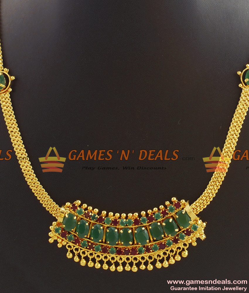 Big Stone Necklaces Bridal Wear Imitation Jewellery Latest Design NCKN414 Big Stone Necklaces Bridal Wear Imitation Jewellery Latest Design NCKN414