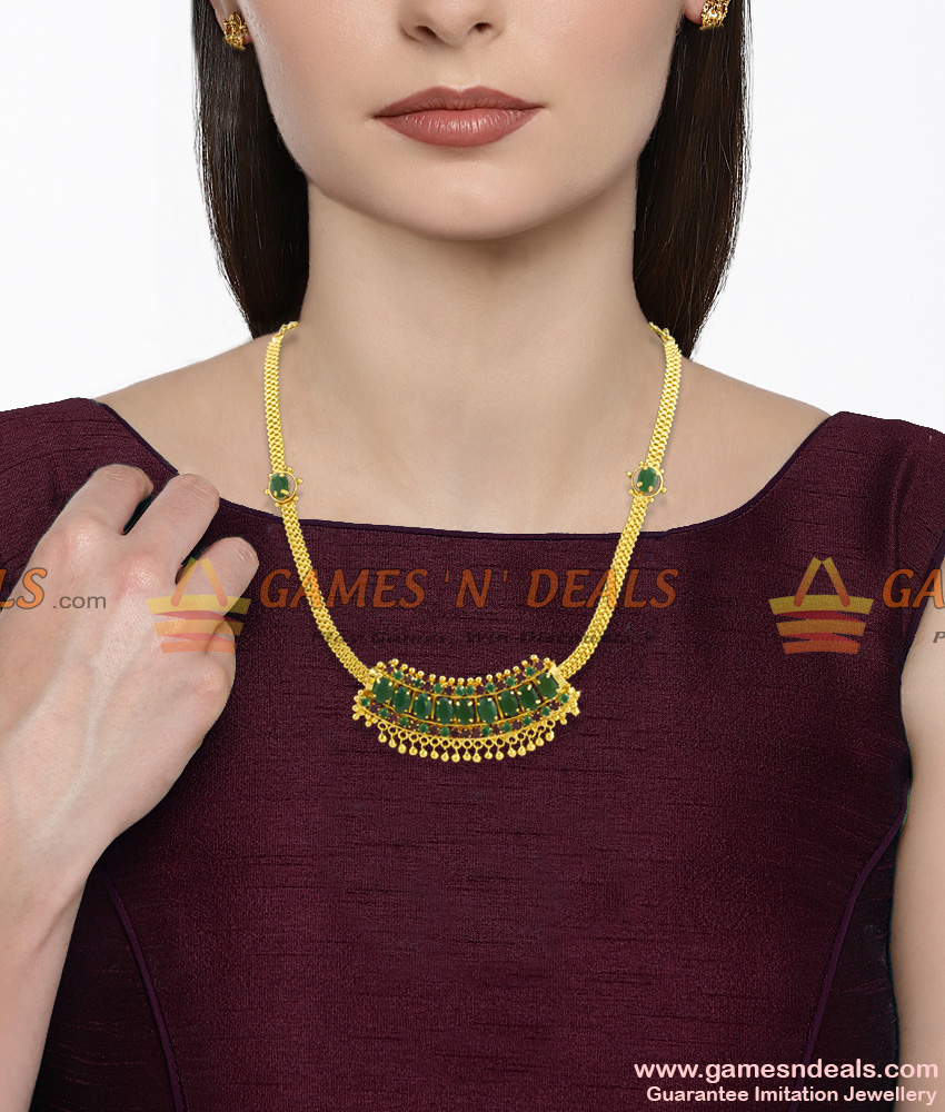Big Stone Necklaces Bridal Wear Imitation Jewellery Latest Design NCKN414 Big Stone Necklaces Bridal Wear Imitation Jewellery Latest Design NCKN414